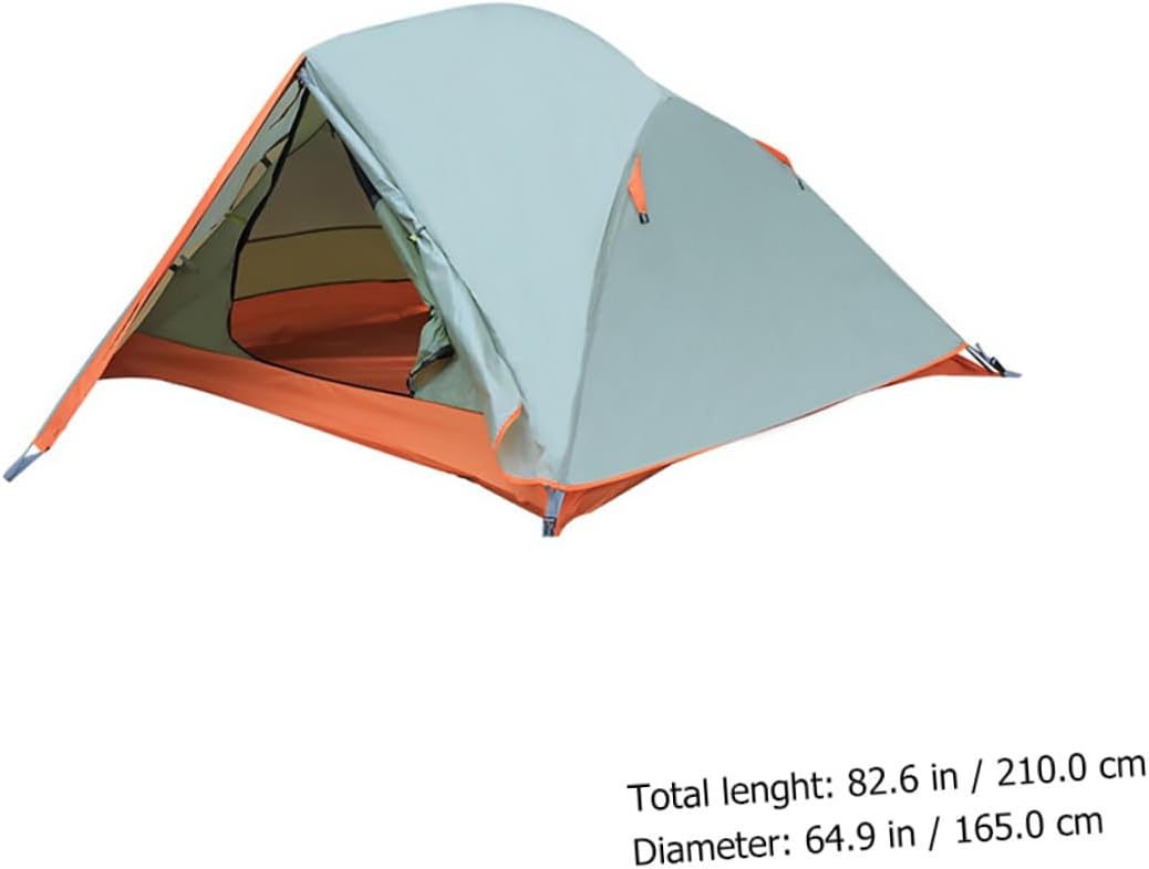 GARVALON Double Camping Tent with Aluminum Poles Waterproof Rainproof Shelter Tent for Outdoor Camping for Hiking and Backpacking