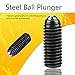 Mavaol M8 10 Pack Carbon Steel Ball Plungers, Sturdy Build, Precise Positioning and Pressure Control, for Industrial Clamps, Fixtures, and Automation Systems (M8*20(10PCS))