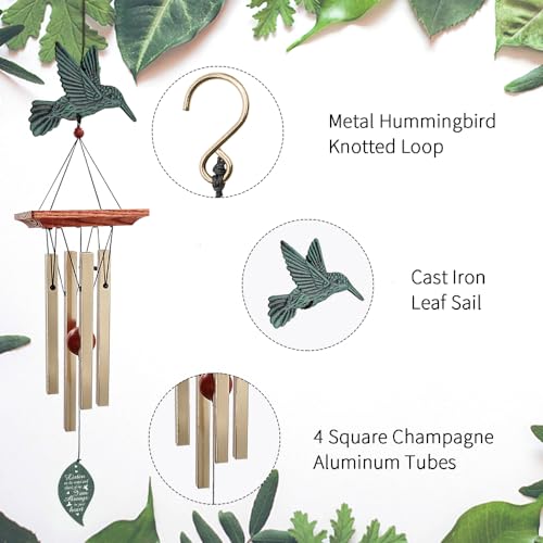 Image of ASTARIN Personalized Wind Chimes Outdoor Deep Tone,Customized Memorial Wind Chimes Large, Large Deep Tone Wind Chimes Outdoor for Garden Hanging Decor,Sympathy Gifts