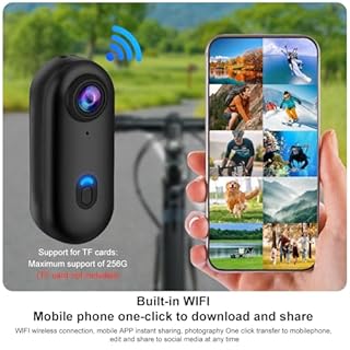OBEST Mini Action 1080P Underwater Camera, Mini Waterproof WiFi Cam, Helmet Camera for Bicycle and Motorcycle, Daily Vlog, Outdoor Sports (Balck)