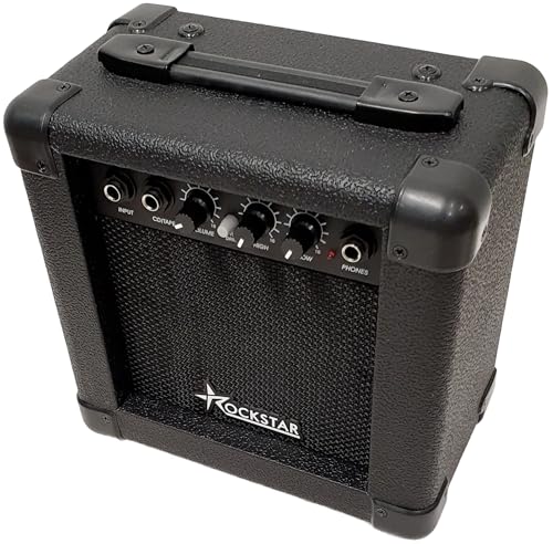 Rockstar - Amplificador de Guitarra Eléctrica BC08-0357 | 10W Potencia | Altavoz 5" Full Range | Canales Clean y Drive | Salida Auricular, Entrada Auxiliar CD/Tape - imagen 4