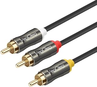 VegGieg 3 RCA to 3 RCA Ses ve Görüntü Kablosu 5 Metre