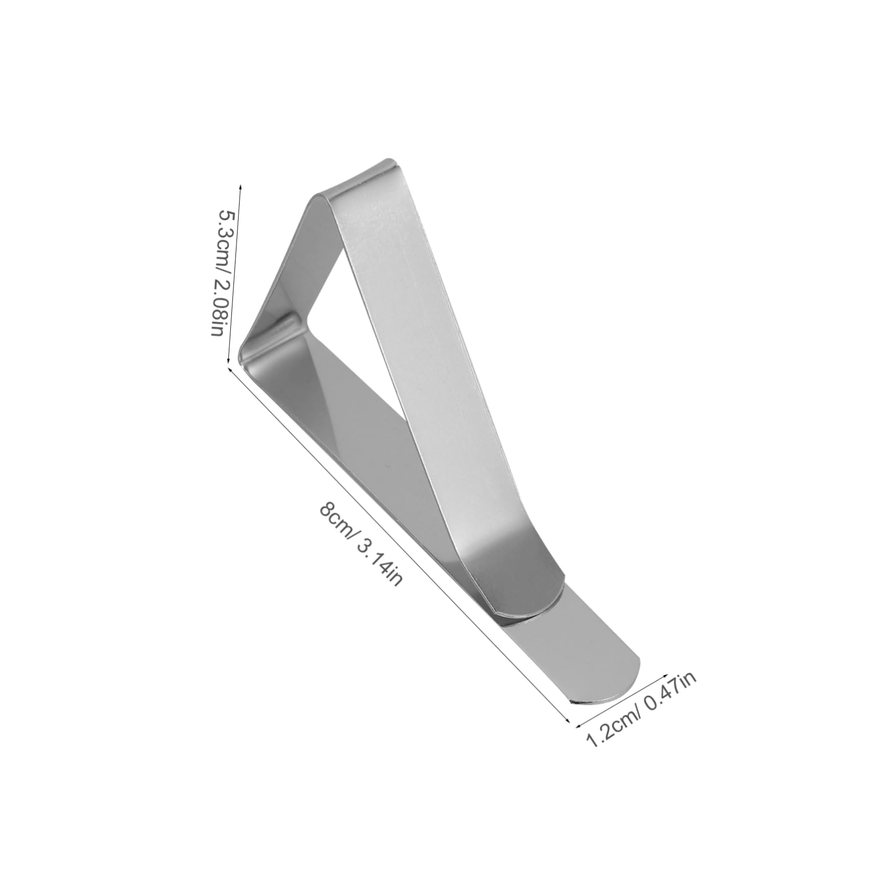 GRIRIW 8-Pack Stainless Steel Tablecloth Clips 5cm Triangle Holders for Picnic Camping and Indoor Outdoor Events