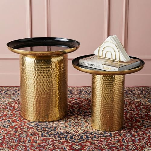 Image of Wakefit Grittle Multipurpose Metallic Coffee Table for Bedroom|Gold Electroplating Finish|Center Table for Living Room| Room Decoration |Nesting Table | Stylish & Comfortable Furniture for Home Decor