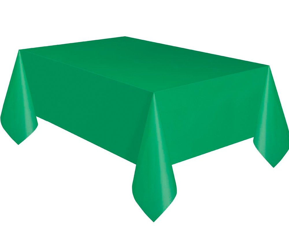 Unique Solid Emerald Green Rectangular Plastic Table Cover (137cm x 274cm) 1 Count - Elegant & Durable Tablecloth for Parties, Events, and Home Use