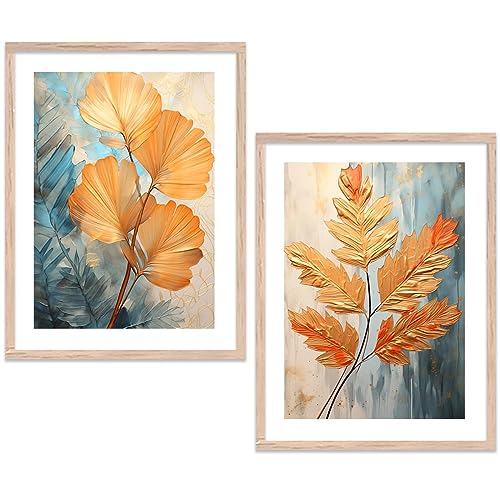 Image of kotart Paper Aesthetic Modern Art Wall Paintings With Frame For Living Room Bedroom Office Wall Decoration - Home Decor Frames Set of 2 (Art 2, 19x25 inch)