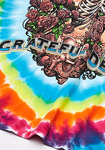 Liquid Blue Grateful Dead Rainbow Bertha Tie Dye Short Sleeve T-Shirt Camiseta, Multi teñido Anudado, L para Hombre