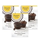 Simple Mills Almond Flour Baking Mix, Chocolate Muffin & Cake Mix - Gluten Free, Plant Based, Paleo Friendly, 11.2 Ounce (Pack of 3)