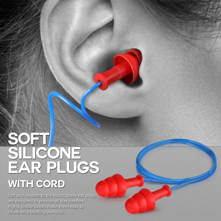 Snapklik.com : Disposable Ear Plugs, 100 Pairs Corded Foam Ear Plugs ...