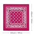Bycc Bynn 3 Pack 100% Cotton Paisley Pattern Bandanas Face Mask Square Scarf Headwear (Pink + Purple + Rose Red)