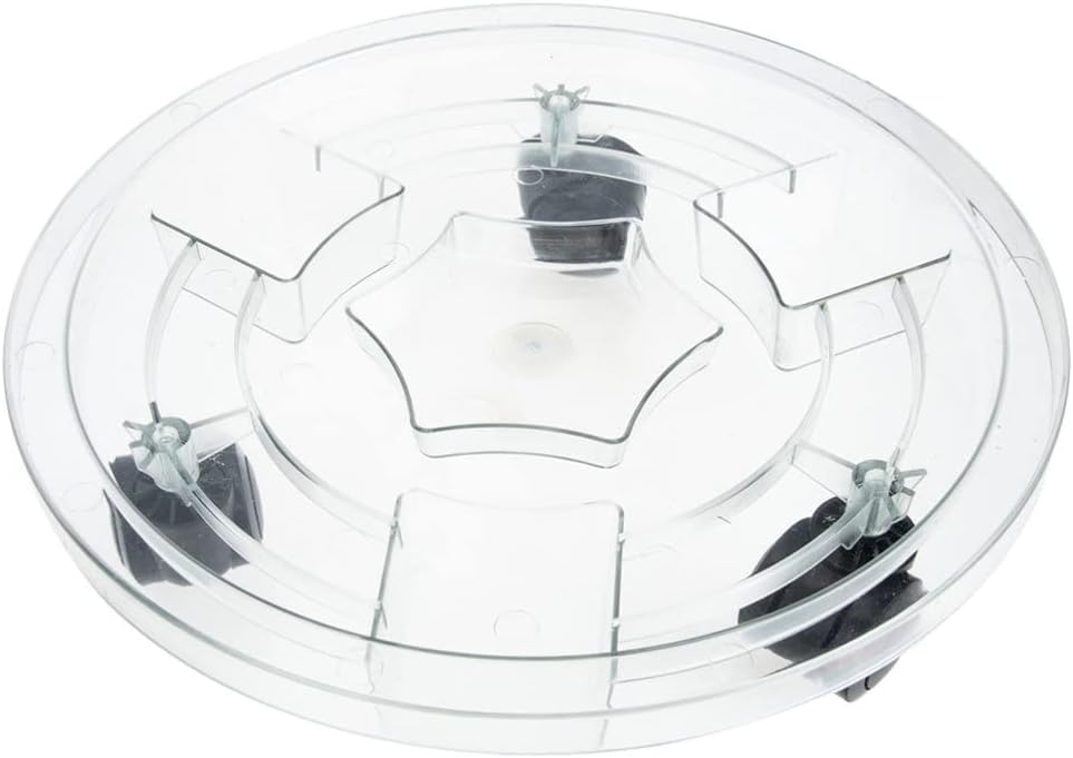 Plant with Wheels Rolling Plant Stand Clear Plant Tray Movable Flower Pot Saucer Planter Trolley for Indoor Outdoor Tree Flower Stand