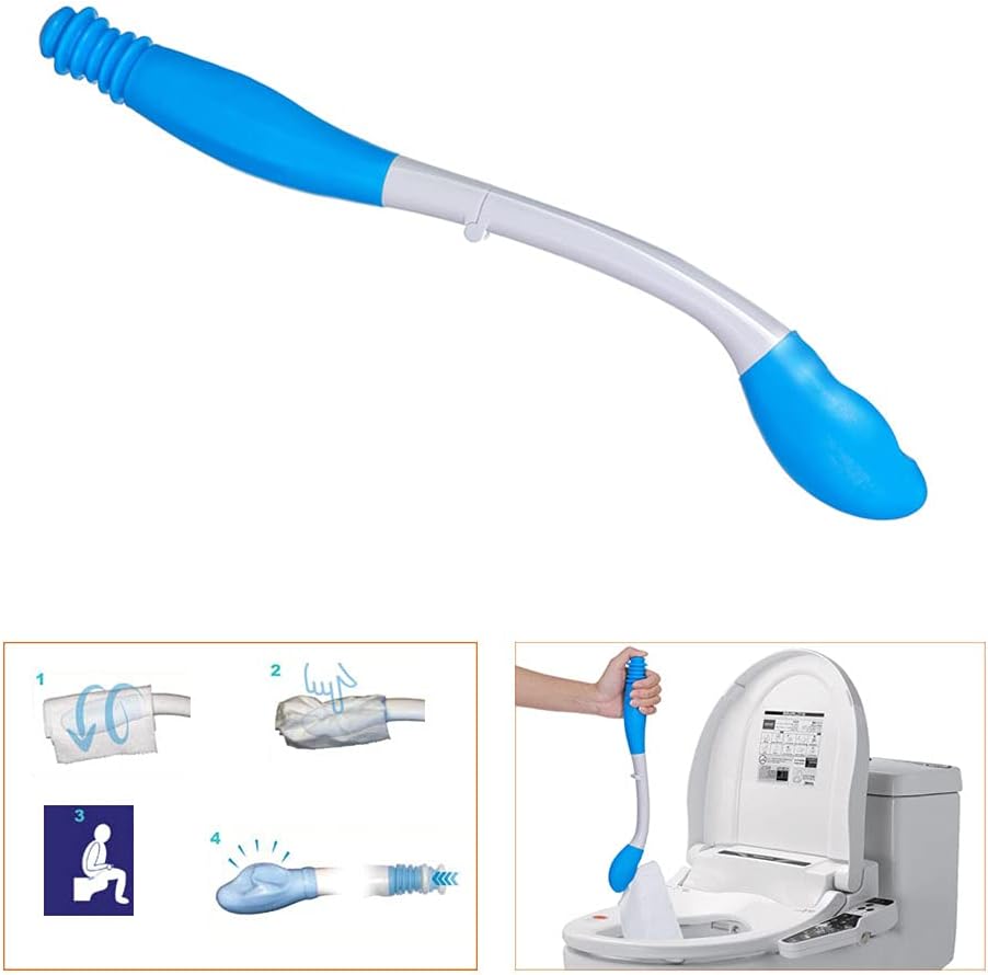 Foldable Long Reach Comfort Wiper for Toilet Paper Tissue Grip Self Wipe Assist Toilet Aid Wand - Ideal Daily Living Bathroom Aid for Limited Mobility : Health & Household