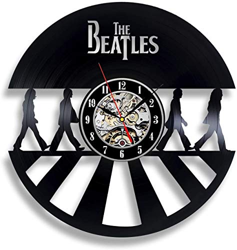 Wanggang Beatles Abbey Road Zebra Disque Vinyle Rétro Horloge Murale Anniversaire Nouvel an De Noël Cadeau d… - Les Beatles, Paul McCartney, John Lennon, RIngo Starr, George Harrison Wanggang Beatles Abbey Road Zebra Disque Vinyle Rétro Horloge Murale Anniversaire Nouvel an De Noël Cadeau d…