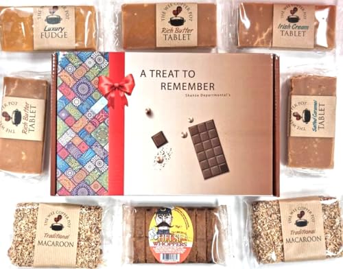 Best of Best Scottish Tablet Hamper | Handmade Gift Selection Box Featuring Rich Butter Tablet Irish Cream Tablet Salted Caramel Tablet Luxury Fudge Traditional Macaroon & Chelsea Whoppers