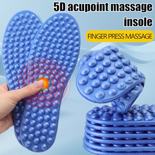 1 par plantillas azul amortiguación masaje para zapatos miniatura 3