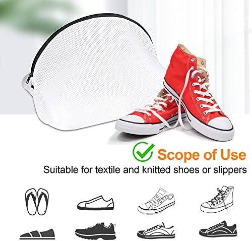 HOOMIL Mesh Laundry bag for Shoes, Set of 2 Washing Machine Bags, Reuse Durable Laundry Bag with Zipper for Sneaker, Hosiery, Underwear, Bra, Lingerie