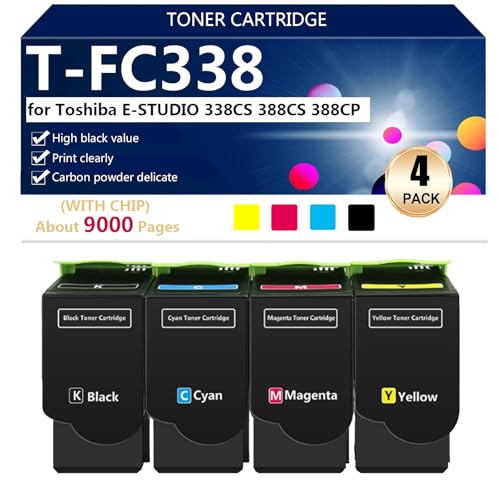 Toner compatible T-FC338 Toshiba E-Studio 338CS 388CS 388CP haute capacité BCMY