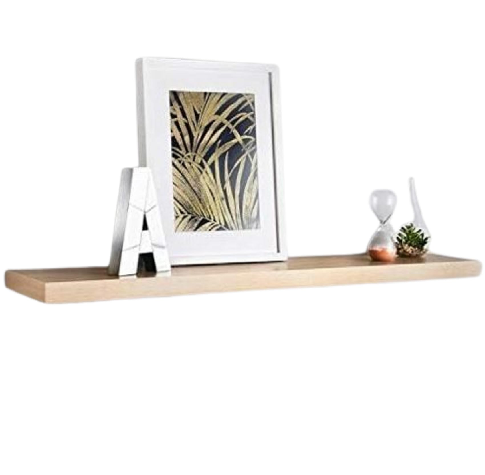U.saf Lokken 100cm Floating Wall Shelf in Oak Finish – Sleek, Space-Saving Wall-Mounted Display Shelf for Living Room, Bedroom, Office & Modern Home Décor Organization