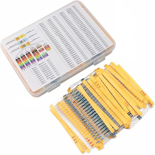 Kit de résistances 1460 pièces avec film métallique de 1 Ohm à 1 M Ohm pour bricolage électronique