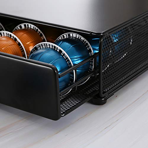 HiveNets Nespresso Vertuoline Capsule Storage Drawer Vertuo Coffee Holder Metal Multiple Flavors Pods Organizer 40 Pcs Capacity by HiveNets - Image 8