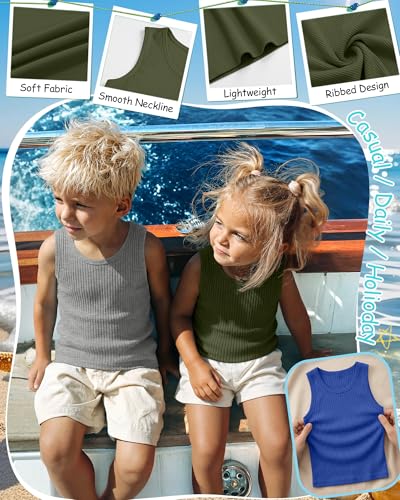 Image of 4 Pack Toddler Boys Cotton Tank Tops