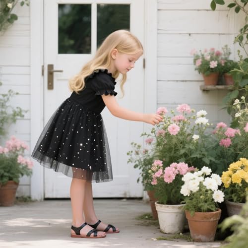 Image of Otter MOMO Girls Open Toe Princess Flat Sandals with Comfort Sole Summer Sandals