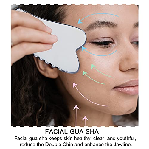 Allshow Gua Sha Massage Tool Facial Gua Sha With Unique Comb-Side A Relaxing Gua Sha For Jawline, Double Chin, Wrinkles And Pain Relief #TOP1
