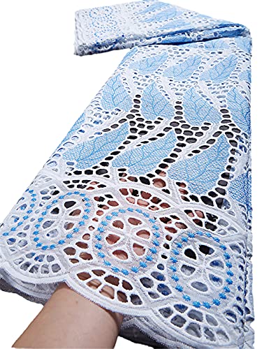 Dentelle Dubaï sèche jaune en coton brodé et tissu broderie suisse pour boubou traditionnel