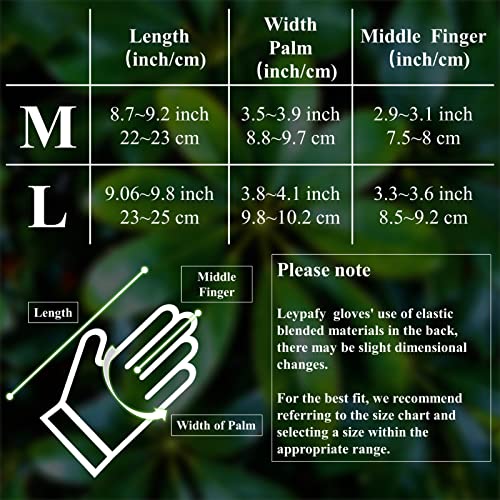 Leypafy Gloves - Latex Coated Work Gloves For Planting, Digging, Gardening, Breathable & Comfortable, Medium Size Fits Most, Durable & Stain Resistant, Black&Green(3Pairs) #TOP6