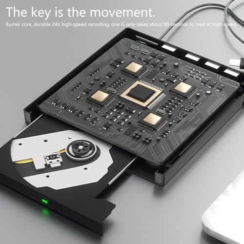 Lecteur de disque externe USB portable pour PC et ordinateur de bureau