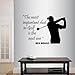 Wall Vinyl Decal Home Decor Art Sticker The Most Important Shot in Golf Is The Next One Ben Hogan Quote Phrase Golf Player Man Sportsman Golf Course Club Gym Home Room Removable Stylish Mural Unique Design 330