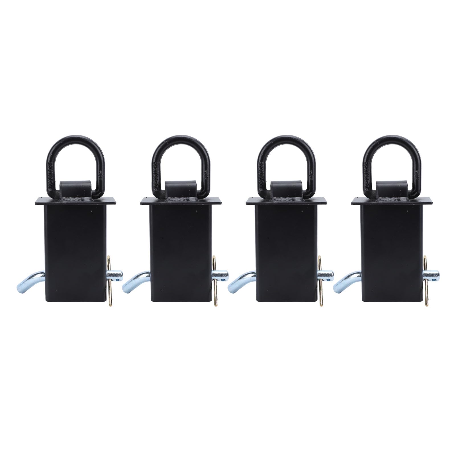 Amarre de Anillo en D de Bolsillo de Estaca de 12000 Libras, Accesorios de Bolsillo de Estaca de Remolque Extraíbles Resistentes con 4 Orificios para Camiones y Remolques