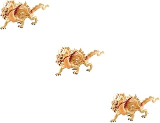 TOYANDONA 3 Pçs Brinquedo De Dragão Dourado Ornamento Brinquedos Para Crianças Kidcraft Playset Brinquedos Animais Dragão Do Zodíaco Chinês Estátua De Dragão Chinês Estátua De Dragão Para
