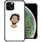 iPhone 11 Pro Max Case, J Cole Silhouette iPhone 11 Pro Max Cases, Tempered Glass Back+Soft Silicone