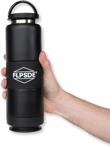 Miniatura 5 de Botella de agua FLPSDE de doble cámara  Bebida+aperitivos  Botella de agua con almacenamiento  Fácil de limpiar  Ideal para viajes, senderismo,