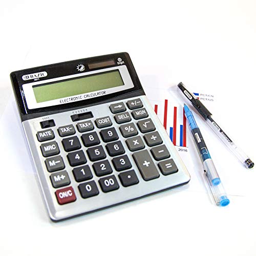 Bazic 12-Digit Desktop Calculator With Profit Calculation & Tax Functions (3011) #TOP1