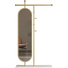 Mirror Full Length Bedroom Floor-Standing Clothes Rack Nordic-Style Light Luxury Full-Length Mirror Decoration