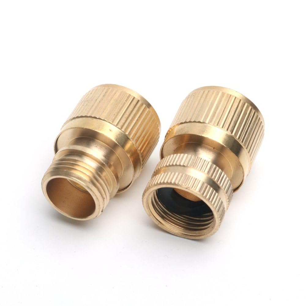 Conector rápido de Cobre Puro de 1/2" para jardín, Adaptador para Pistola de Agua, Grifo de Lavadora, Hembra, 1/2"