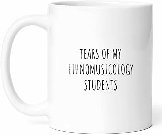 Funny Ethnomusicology Teacher Mug - Cultural Music Scholar Coffee Cup - Educator Funny Gift From Students - Global Rhythms Tea Mugs - Folk Cups - 11 Oz Ceramic Gifts For Enthusiasts, Birthday, Him