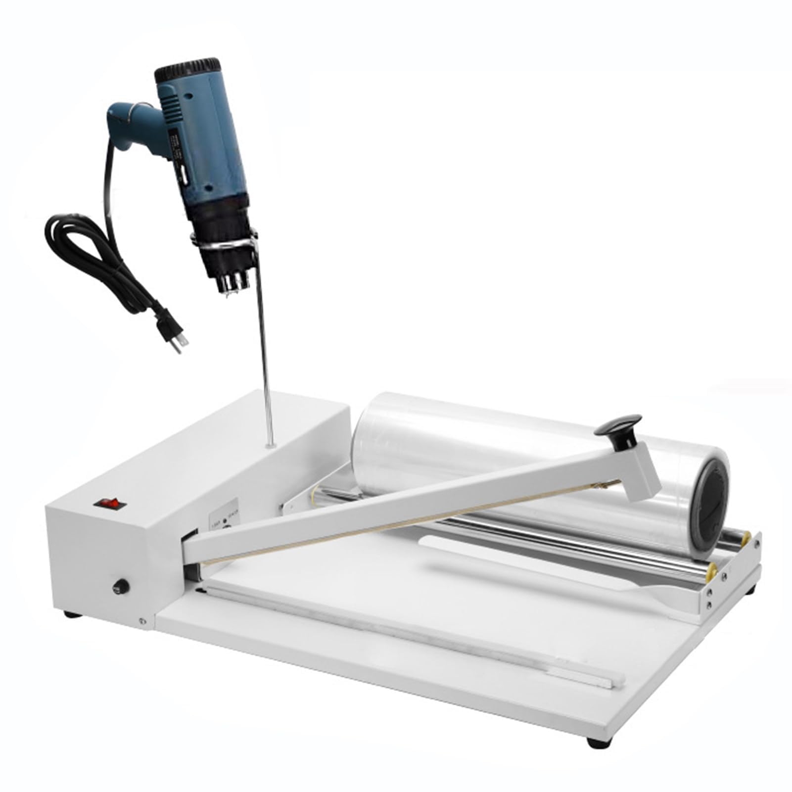 Sigillante per film termoretraibile, macchina avvolgitrice manuale 2 in 1 per film termoretraibile, per imballaggi di alimenti e libri nella vendita al dettaglio 60cm