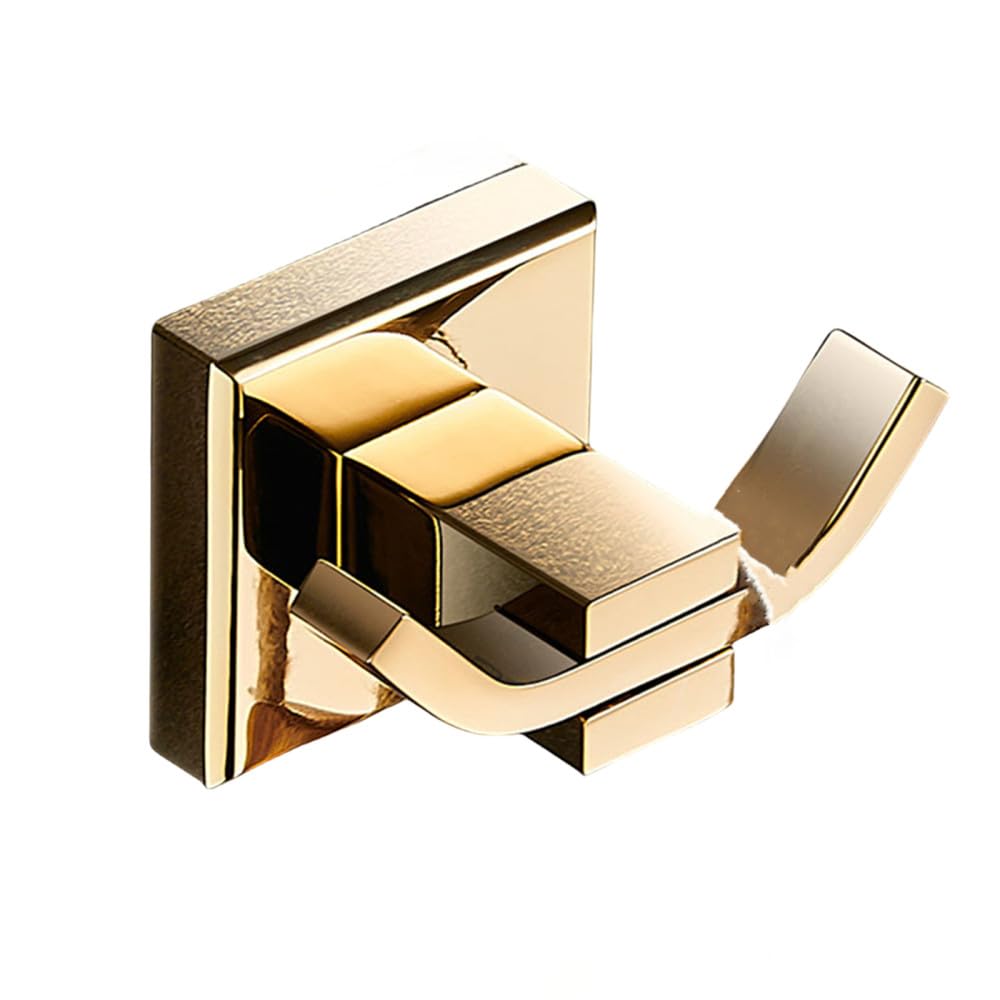 Gold Messing Badezimmer Wandhaken Mantel Handtuchhaken Schwarz Grau Kupfer Küche Kleiderhaken(D-golden)