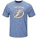 NHL Tampa Bay Lightning Men's Hours & Hours Fashion Tops, Medium, Hyper Blue Pepper Slub