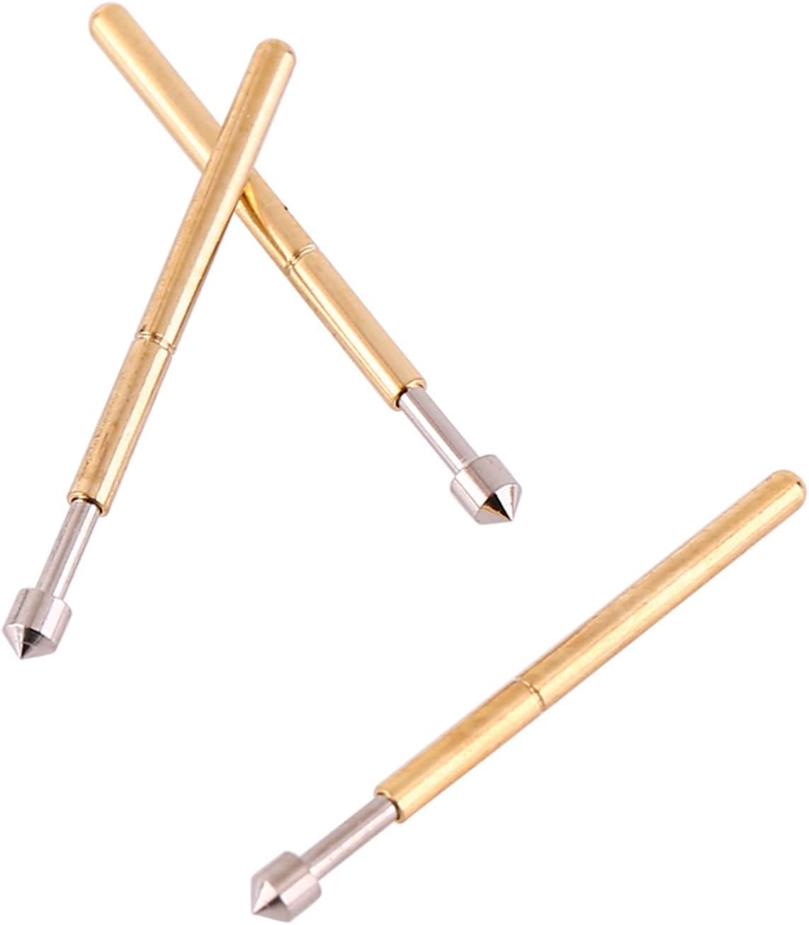 Spring Test Probes, 100Pcs P75-E2 High Accuracy Round Pogo Pins for PCB Board Testing Contact