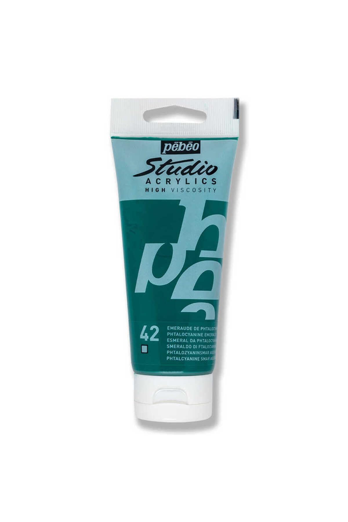 Pébéo set di 6 pitture Studio acrilico tubo Emeraude di phatolcyanine 100 ml