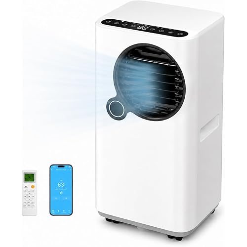 Portable Air Conditioners 16000 BTU 6-in-1 Smart AC Unit with WiFi App for Large Rooms up to 750 Sq. Ft., Quiet 45dB Sleep Mode 24H, Child Lock, Dehumidifier Fan, Perfect for Bedroom Home Office