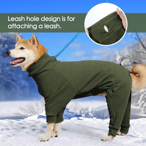 Dotoner Fleece Hundepullover Wintermantel Hundemantel Grosse Hunde Fleecejacke mit Beinen Hundebademantel für Kleine Mittelgroße Haustiere Hundebekleidung,Chihuahua,Beagle,Weicher Hunde Pyjamas