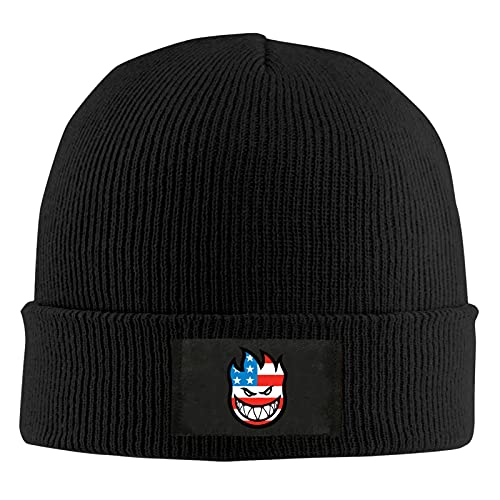 Spitfire Flaghead 2022 Comfortable Soft Slouchy Beanie Hats Winter Warm Knitted Caps Unisex Fashion Skull Hat Classic Black