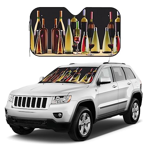 Parasol de coche copas cóctel y vino protector solar delantero 3