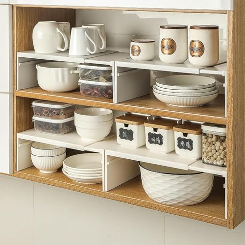 Étagère extensible pour armoire : la solution robuste pour un rangement de cuisine impeccable