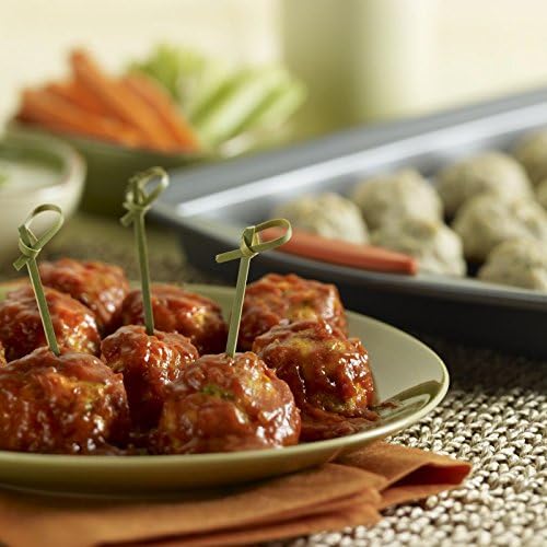 Pemberly Row Nonstick 15" Baking Sheet in Gray and Orange